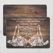 Kanten bh lingerie bruiloft feest uitnodiging rust (Voorkant / Achterkant)
