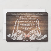 Kanten bh lingerie bruiloft feest uitnodiging rust (Voorkant)