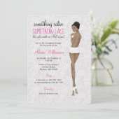 Kanten bruid in slipjes Lingerie Douche Kaart (Staand voorkant)