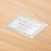 kanten frame bruiloft acryl uitnodigingen (Laagn)