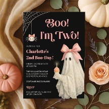 Kanten Geest Boo Ik Ben Twee Halloween 2e Verjaard