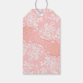 Kanten Gouden Confetti Glitter Roze Vintage Bruilo Cadeaulabel (Achterkant)