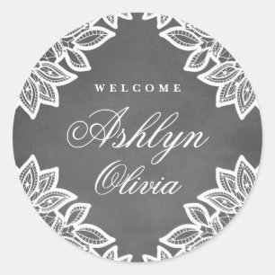 kanten krijtbord baby sticker