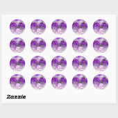 Kanten masker paars zilver masquerade sticker (Vel)