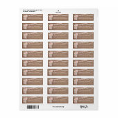 Kanten Metselpot & Houten Huwelijksadreslabels Etiket (Full Sheet)