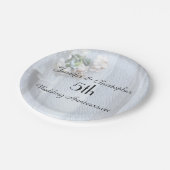  kanten papier Borden, 5e bruiloft Jubileum Papieren Bordje (Gekanteld)