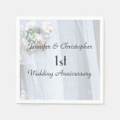  kanten papieren servetten 1e bruiloft Jubileum (Voorkant)