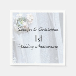  kanten papieren servetten 1e bruiloft Jubileum