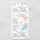 Kanten Paraplu Babyshower Uitnodiging (Achterkant)