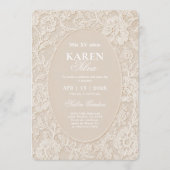 Kanten Quinceanera Uitnodiging (Voorkant)