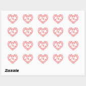 Kanten rode bloem hart monogram sticker (Vel)
