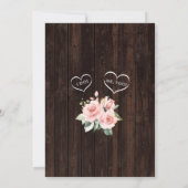 Kanten Roze Blush Bloem Slingerlampen Schuur I DO  Kaart (Achterkant)