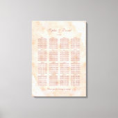 Kanten Rozen Oude Papier Huwelijksstoelindeling Canvas Afdruk (Voorkant)