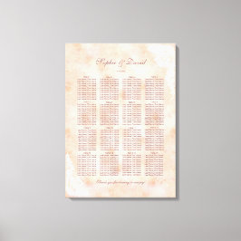 Kanten Rozen Oude Papier Huwelijksstoelindeling Canvas Afdruk