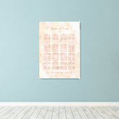 Kanten Rozen Oude Papier Huwelijksstoelindeling Canvas Afdruk (Insitu (Houten vloer))