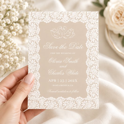 Kanten Save the Date Kaart