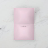 Kanten & Strik Roze Bruiloft Dankkaart Bedankkaart (Binnen)