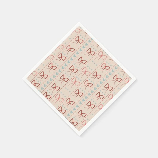 Kanten strikjes en hartjes servetten (Hoek)