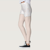 Kanten taille look spandex leggings (Links)