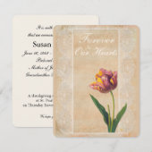  kanten tulpen voor altijd in onze harten begrafen kaart (Voorkant / Achterkant)