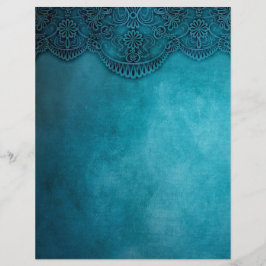Kanten Turquoise Grunge Scrapbooking Ambachtelijk 