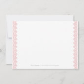 kanten vintage bruiloftsontvangstkaart op rustieke kaart (Achterkant)