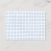 Kantenrandlijst Blauw Gingham Bruidsdouche  Informatiekaartje (Achterkant)