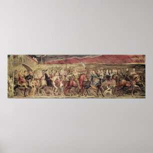 Kanterbury Pilgrims van Chaucer Poster