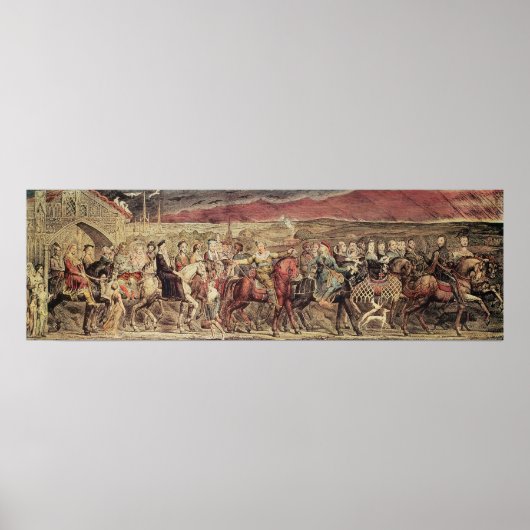 Kanterbury Pilgrims van Chaucer Poster (Voorkant)