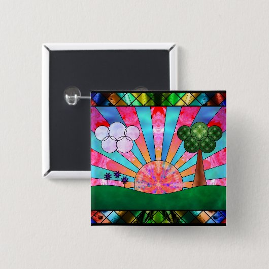 Kanticel van de Button van de zon (Voorkant /achterkant)