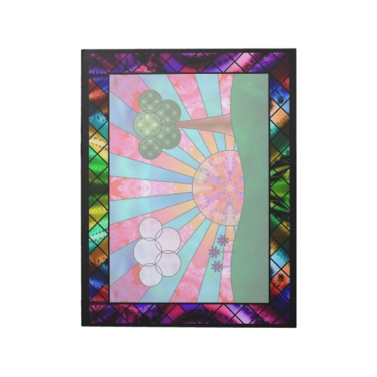 Kanticel van de Sun-blocnote Notitieblok (Linkerzijde)