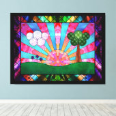 Kanticle van de Druk van het Canvas van de Zon (Insitu (Houten vloer))