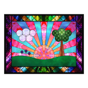 Kanticle van de foto van de zon afdruk