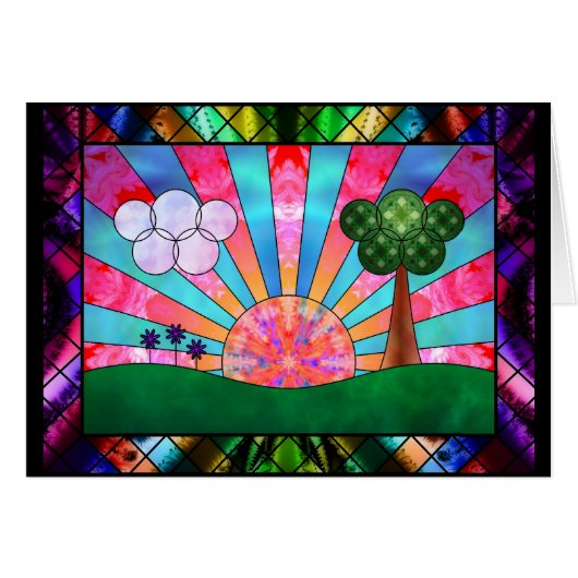 Kantiek van de zon Kaart (Voorkant Horizontaal)