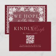 Kantige wijn oude-macht trouw QR-code RSVP
