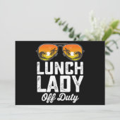 Kantinejuffrouw buiten dienst zonnebril laatste sc kaart (Staand voorkant)