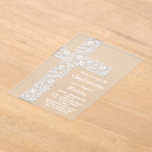 kantkruisontwerp | Confirmation!REMOVE! Acryl Uitnodigingen (Laagn)