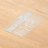 kantkruisontwerp | doop acryl uitnodigingen (Laagn)