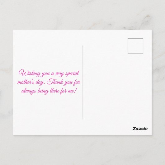 Kantlint Happy Moederdag Briefkaart (Achterkant)