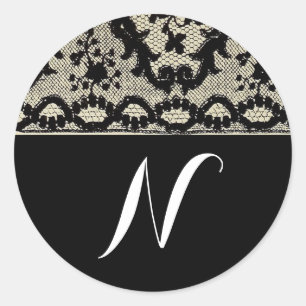 kantmonogram ronde sticker