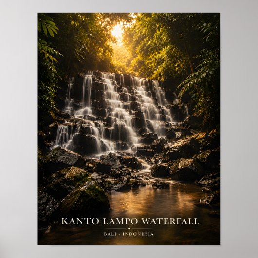 Kanto Lampo Waterval Bali Poster (Voorkant)
