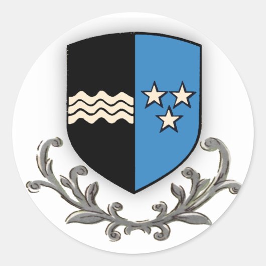 Kanton Aargau Ronde Sticker (Voorkant)