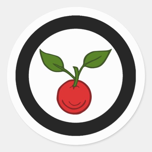 Kanton Appleholm Populace Badge Ronde Sticker (Voorkant)