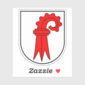 Kanton Bazel-Landschaft embleem, Zwitserland Sticker (Vel)