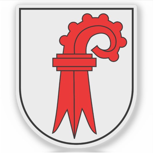 Kanton Bazel-Landschaft embleem, Zwitserland Sticker (Voorkant)