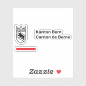 Kanton Bern, logo, Zwitserland Sticker (Vel)