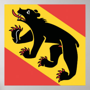Kanton Bern vlag Zwitserland symbool Poster
