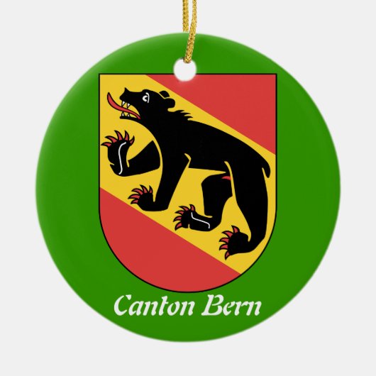 Kanton Bern* Zwitserland kerstversient Keramisch Ornament (Voorkant)