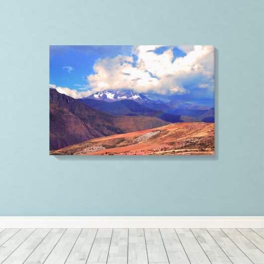 Kanton-boeg, Andes-bergen, Peru Canvas Afdruk (Insitu (Houten vloer))