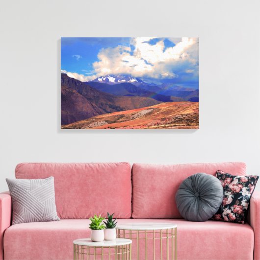 Kanton-boeg, Andes-bergen, Peru Canvas Afdruk (Insitu (Woonkamer))